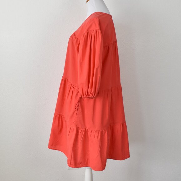 Sundry Anywhere Tiered Lounge Dress Coral - 1 Small 4-6 - Picture 7 of 9